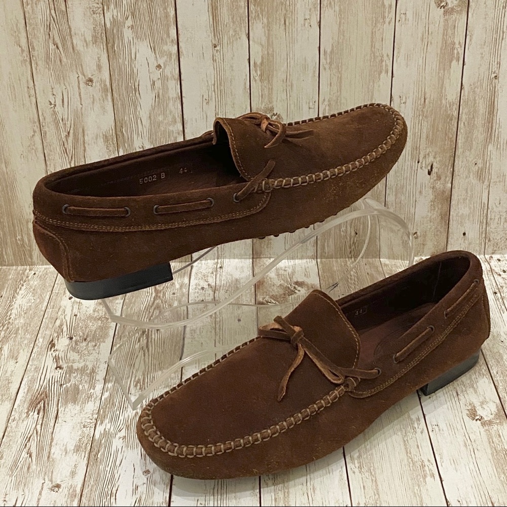 KROLL Italy Brown Suede Leather Men’s Loafers 44 - Picture 2 of 16